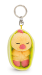 NICI Schlüsselanhänger schlafendes Küken 12 cm, hellgrüner Korb, GREEN