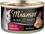 Konzerva Miamor Feine Filets Adult kura so šunkou v želé 100g