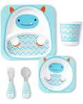 SKIP HOP Zoo Set regalo da pranzo in melamina Winter Yeti 6 m+