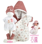 Llorens M636-50 oblečenie pre bábiku bábätko  NEW BORN veľkosti 35-36 cm s doplnkami