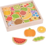 Bigjigs Toys Magnetky ovocie a zelenina