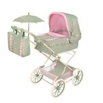 DeCuevas 82068 Passeggino pieghevole per bambole REBORN con ombrellone e accessori Botanic 2026