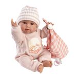 Llorens 63812 NEW BORN - muñeca bebé realista con sonidos y cuerpo de tela suave