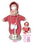 Llorens M844-001 oblečenie pre bábiku bábätko NEW BORN veľkosti 43-45 cm