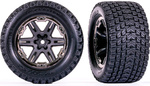 Traxxas koleso 2.8", disk RXT uhľovo sivý/čierny chróm, pneu Gravix (2)
