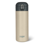 Termoska na tekutiny so silikónovým držiakom 400 ml, Cookie beige
