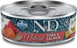 N&amp;D CAT NATURAL TUNA &amp; SALMON 70 GR