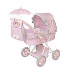 DeCuevas 85075 Faltbarer Puppenwagen mit Sonnenschirm und Tasche Sophie 2025 - 60 cm