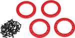 Traxxas hliníkový Beadlock krúžok 1.9" červený (4)