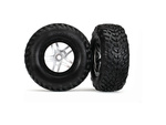 Traxxas koleso 2.2/3.0", disk SCT Split-Spoke strieborný-čierny, pneu SCT S1 (2)