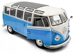 1:18 VOLKSWAGEN T1 SAMBA BLUE / WHITE 1962 - SOLIDO