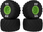 Arrma koleso s pneu dBoots Chevron MT, disk zelený (4): GROM