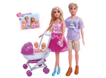 Puppe mit Familie 30cm