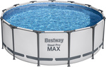Überirdischer Pool Steel Pro MAX grau, Kartuschenfilter, Leiter, Abdeckplane, 3,96m x 1,22m