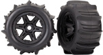Traxxas kolo 3.8", disk čierny, pneu Paddle (pár)