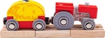 Bigjigs Rail Červený traktor s valníkom