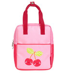 A Little Lovely Company – kleiner quadratischer Rucksack – fröhliche Kirschen