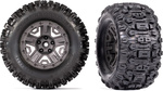 Traxxas koleso 2.8", disk uhľovo sivý, pneu Sledgehammer (2)