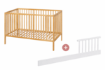 PETITE&amp;MARS Holzbett Nela Beech Wood 120x60 cm mit Seitenteil Side