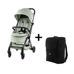 Set Kočík FLYLITE + cestovná taška zadarmo, Sage Green
