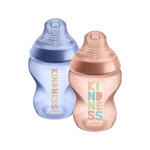 Dojčenská fľaša, anti-colic, 0m+, 260 ml, kindness, 2ks