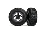 Traxxas koleso 2.2/3.0", disk SCT Split-Spoke čierny-saténový, pneu SCT (2) (2WD predné)
