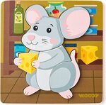 Woody Puzzle Baby - myška
