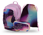 BAAGL SET 3 Cubic Lyra: Rucksack, Federmäppchen, Beutel GRS
