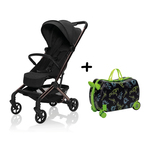 Sportovní kočárek Jet + kufřík Pack&amp;Ride Zdarma, Quartz Black
