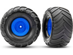Traxxas kolo 2.0/3.0", platišče modro offset 19mm, pnevmatika Terra Groove (par)