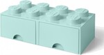 LEGO® úložný box 8 - so zásuvkami aqua 250 x 500 x 180 mm