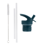 A Little Lovely Company - bouchon, brosse et paille pour bouteille en acier inoxydable - robots