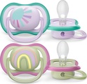 Philips AVENT Duda Ultra air image 0-6m punčka (mavrična) 2 kos