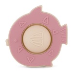 PETITE&amp;MARS Hračka silikónová Fish Fiona Dusty Rose 6m+
