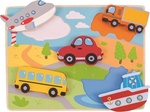 Bigjigs Toys Vkládací puzzle dopravní prostředky