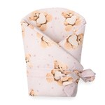 Detská zavinovačka New Baby Love Teddy bear 80x80 cm pink