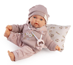 Antonio Juan 1244MAQ PETIT – bambola realistica con suoni e corpo in tessuto morbido – 27 cm