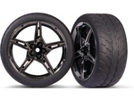 Traxxas koleso 1.9", čierno chrómovaný disk, pneu Response (2) (zadný)