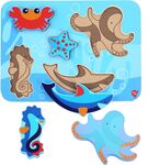 Lucy &amp; Leo 227 Morské živočíchy - drevené vkladacie puzzle 6 dielov