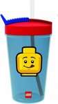 LEGO® ICONIC Classic  pohár so slamkou - červená / modrá