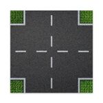 BRIXIES Plus 225.007 Design-Bauplatte - Kreuzung 25,5 x 25,5 cm