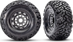 Traxxas koleso 2.2/3.2", disk sivý, pneu Maxx Slash belted (pár)