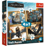 Trefl Puzzle  4v1 Dračie dni / Ako vycvičiť draka