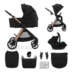 KINDERKRAFT Kombikinderwagen Vesto 2 3in1 Schwarz