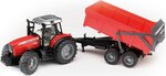 Bruder 02045 Traktor Massey Ferguson 7480 s prívesom
