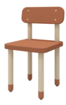 Flexa Holzstuhl mit Rückenlehne für Kinder rot Dots