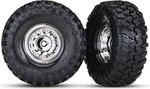 Roata Traxxas 1.9", disc cromat, anvelope Canyon Trail (pereche)