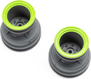 Losi disk kolesa MT svetlo šedý, beadlock zelený (2): Mini LMT