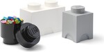 LEGO® Aufbewahrungsboxen Multi-Pack 3 Stück - schwarz, weiß, grau