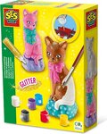 Gießen und bemalen - Katze mit Glitzer